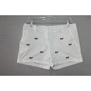 Women’s Vineyard Vines USA Flag Wheale Cotton Blend Khaki Shorts 8 Stars Stripes